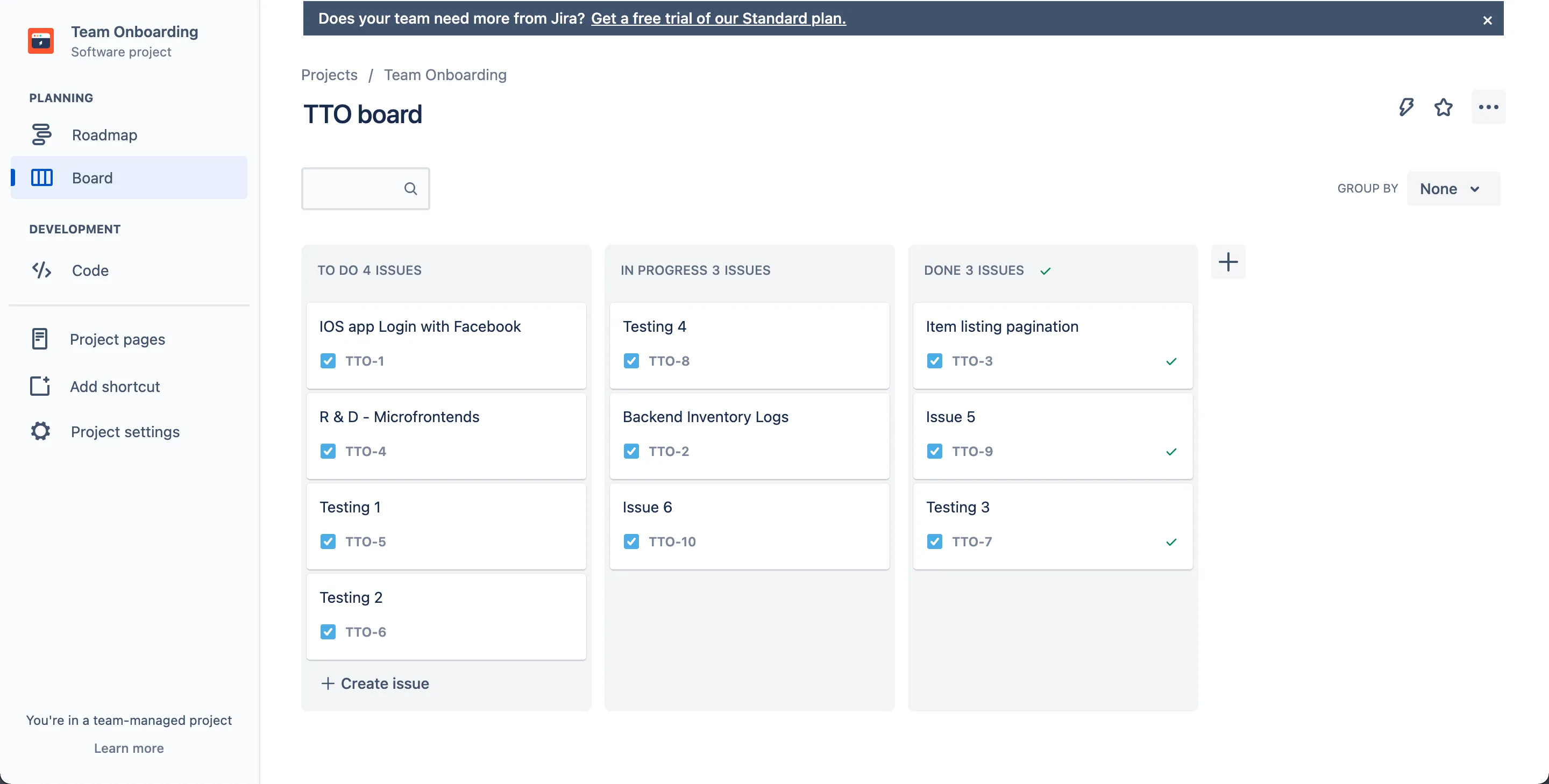 Jira dashboard