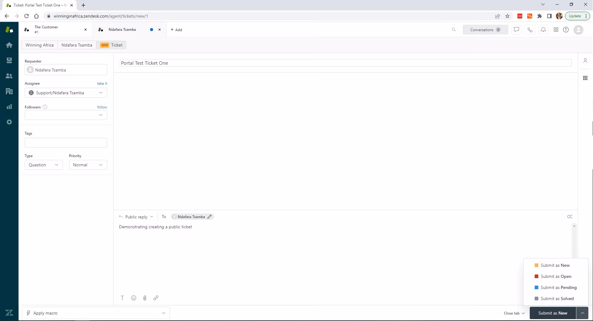 Submit options