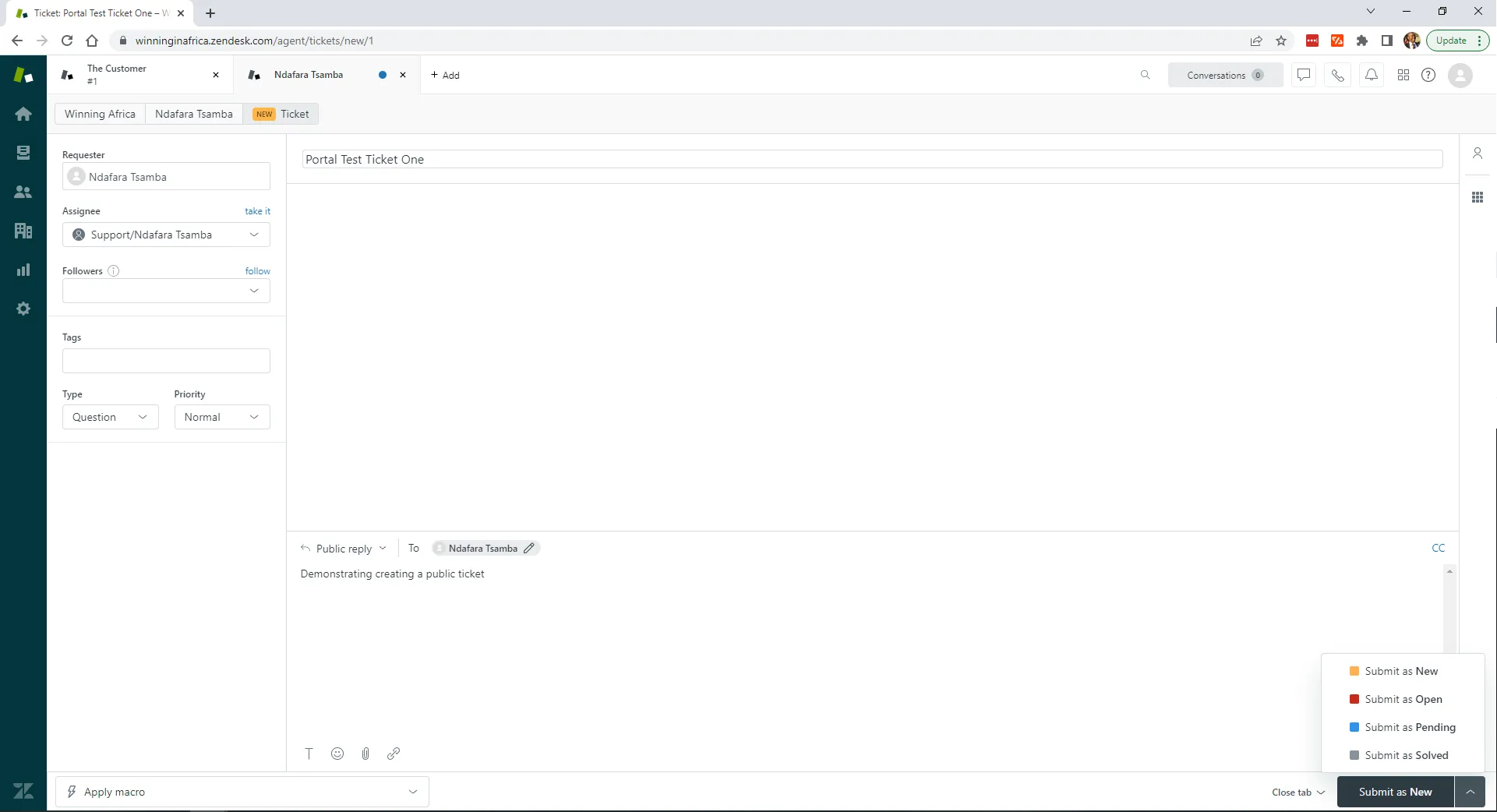 Submit options