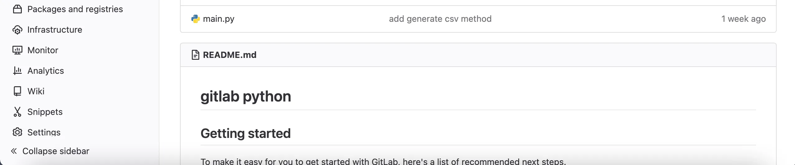 Python file pushed to GitLab