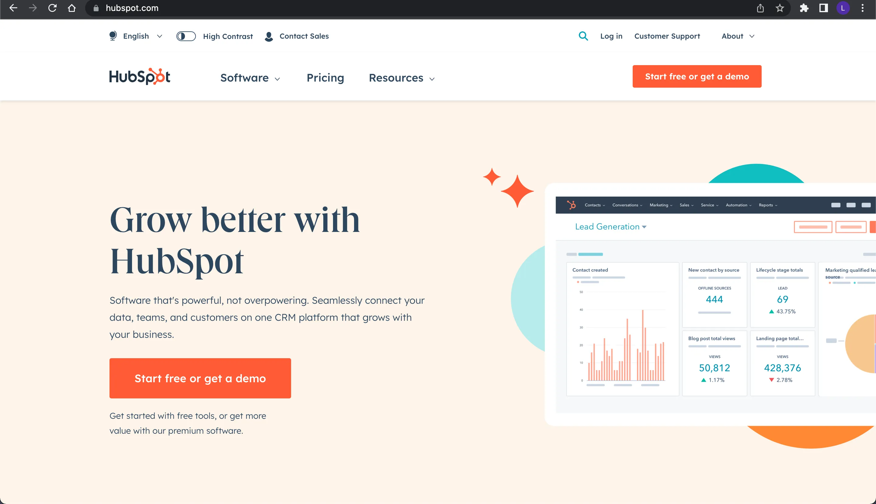 HubSpot sign up