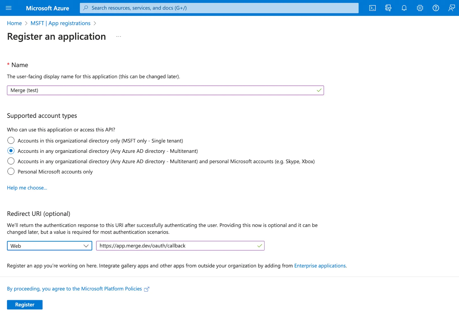 REgistering an application in SharePoint