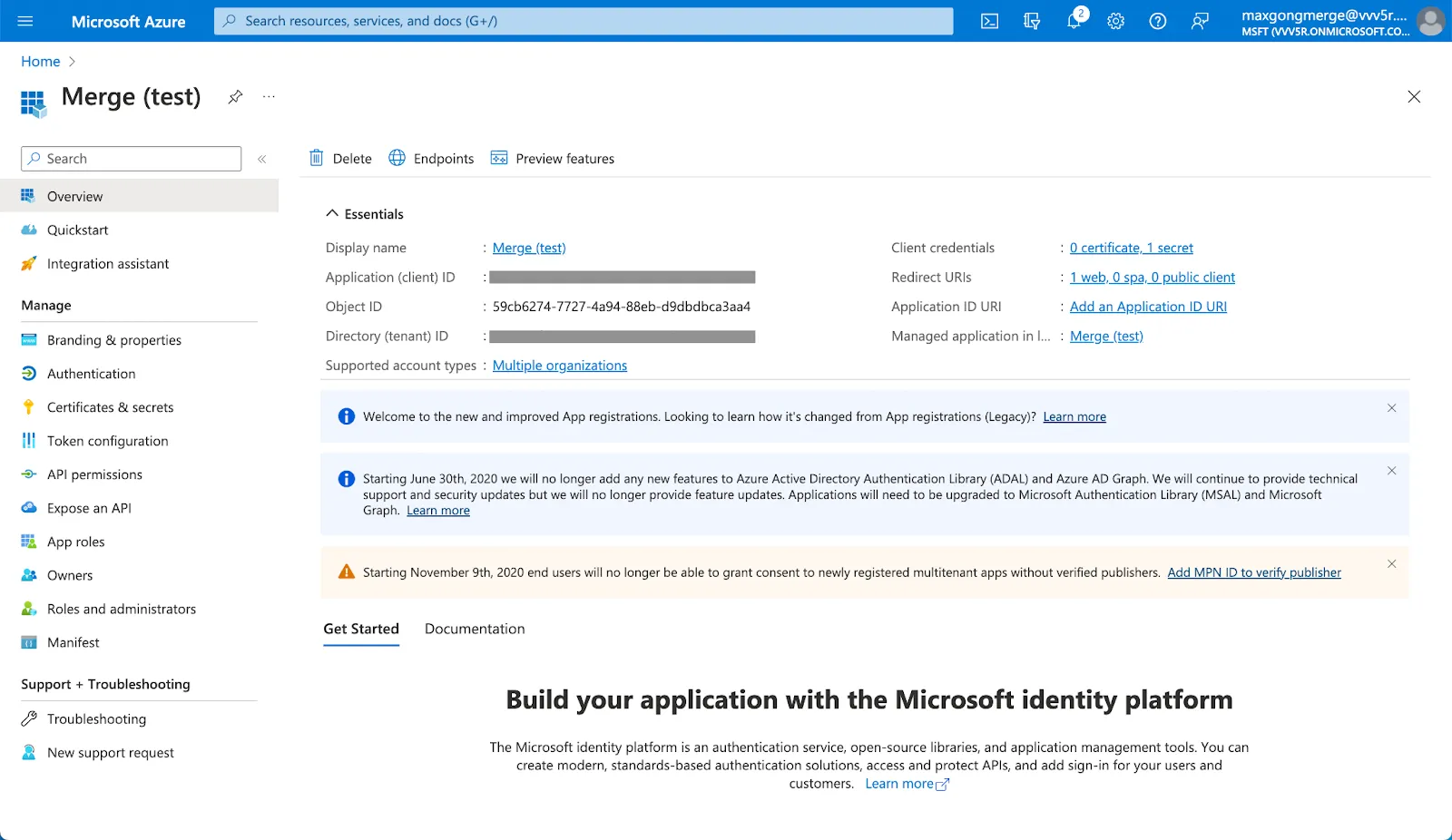 SharePoint app created