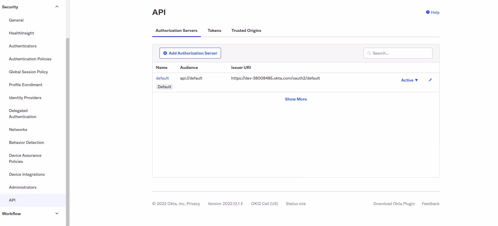 1. Creating API token