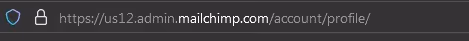 Mailchimp profile URL