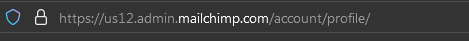 Mailchimp profile URL