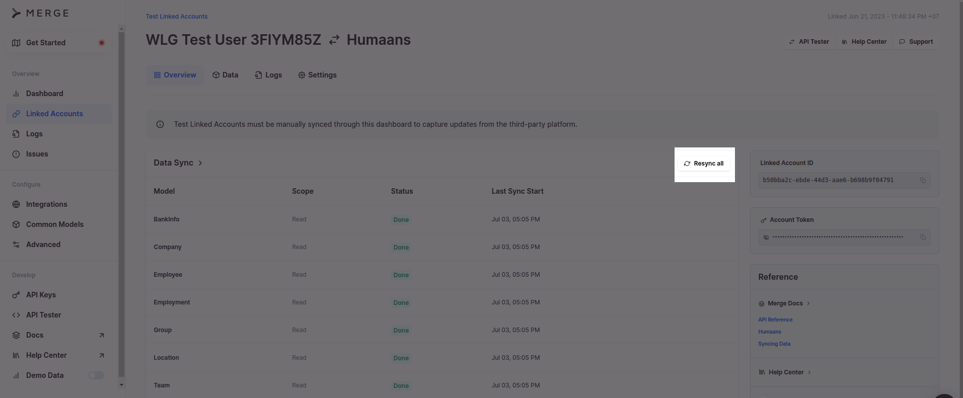 Merge integration sync all