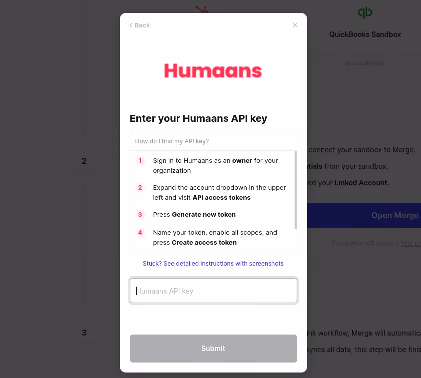 Add the access token