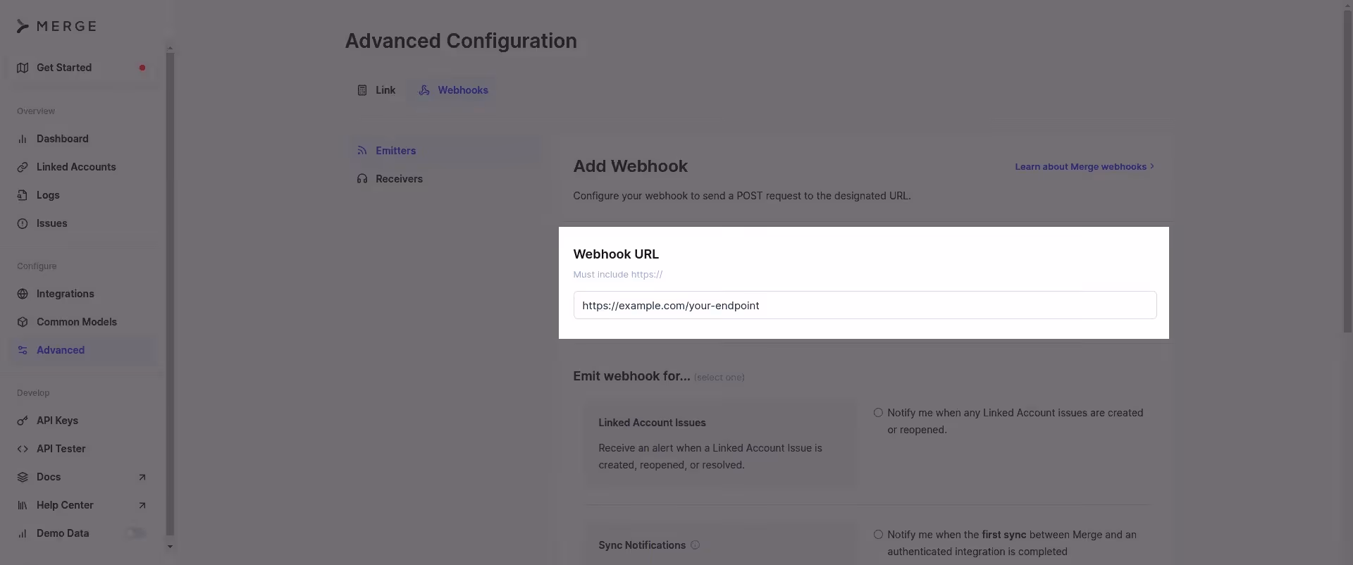 Add a webhook URL