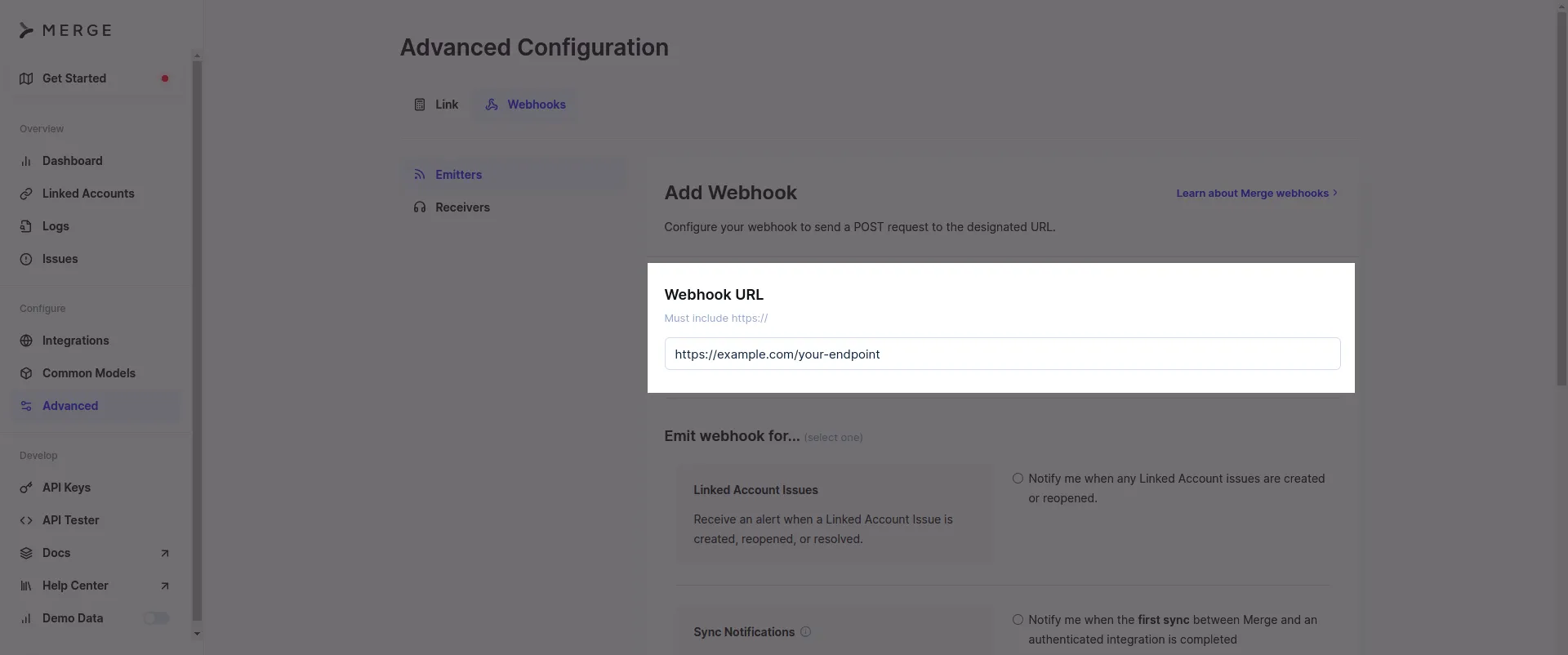 Add a webhook URL