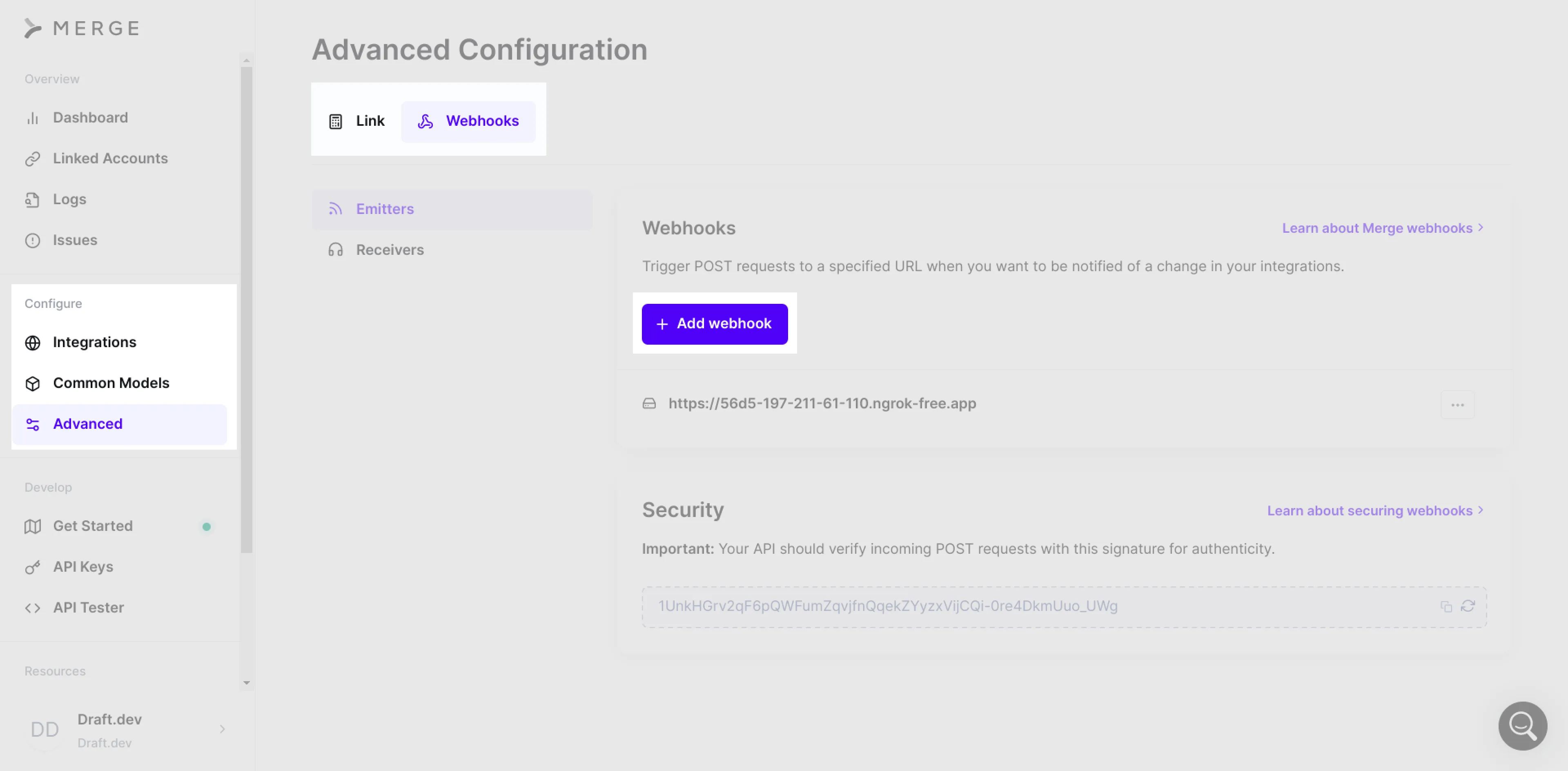 Add webhook