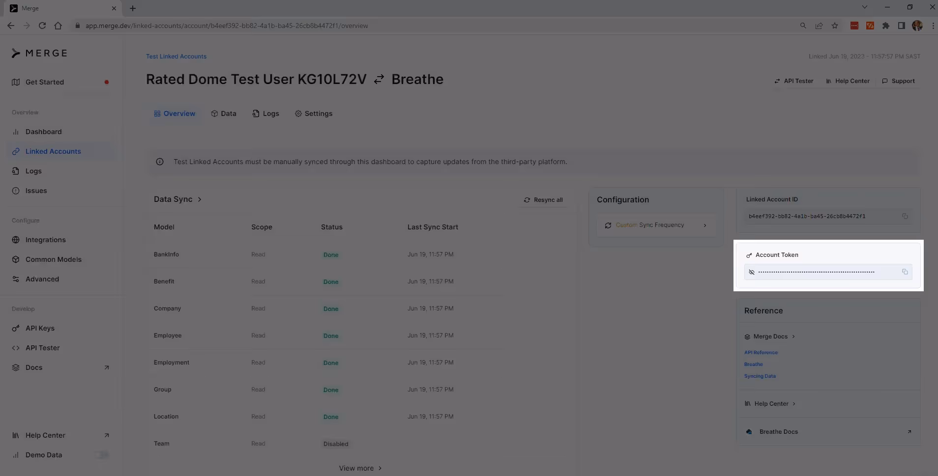 BreatheHR account token
