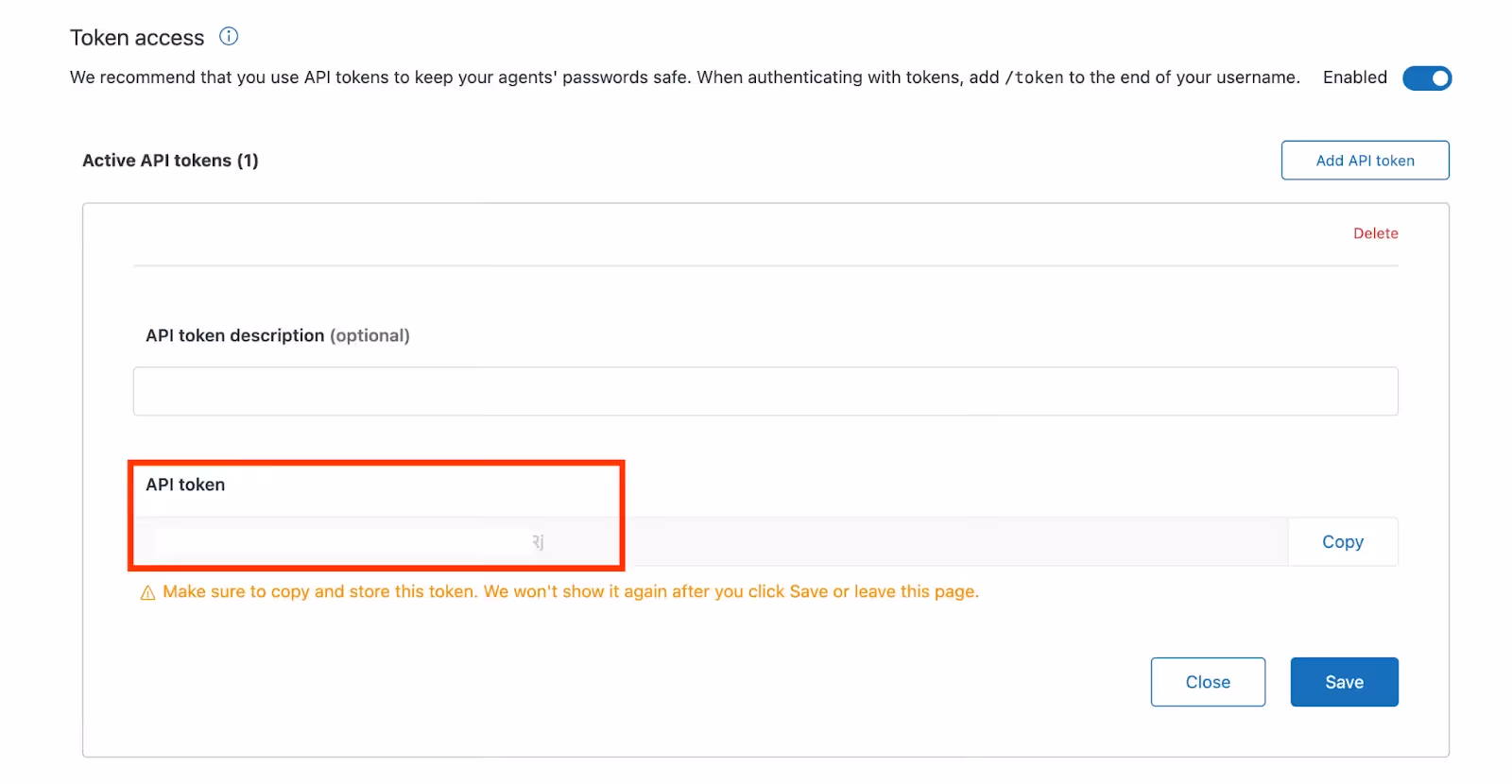 Generating your API key