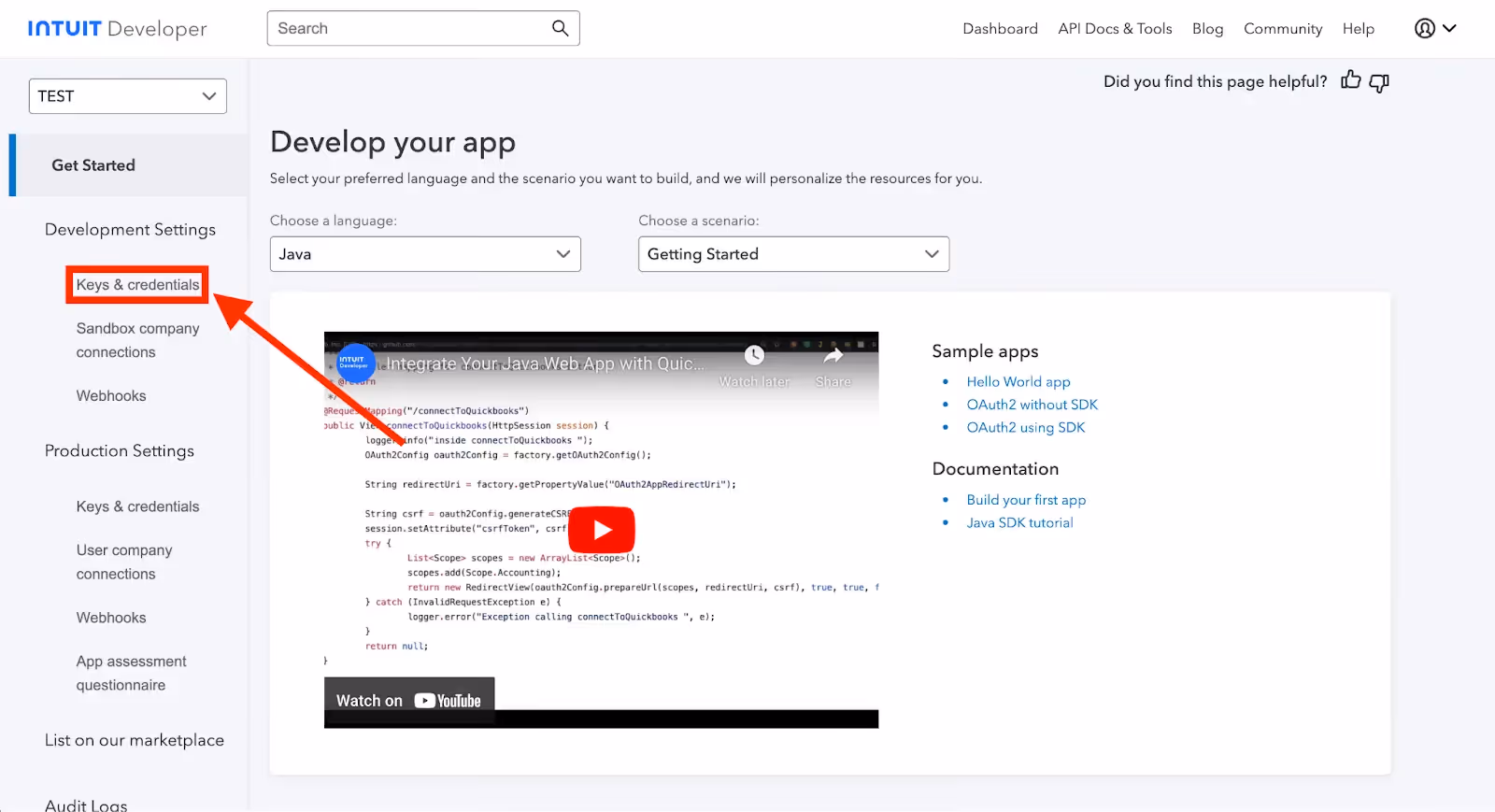 Accessing your keys and credentials