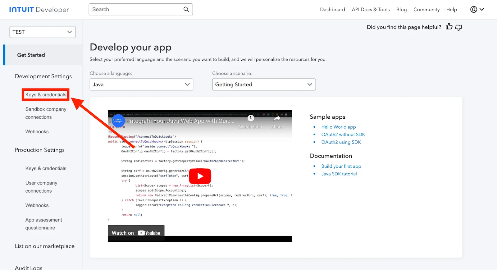 Accessing your keys and credentials