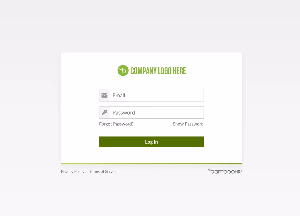 Signing into BambooHR