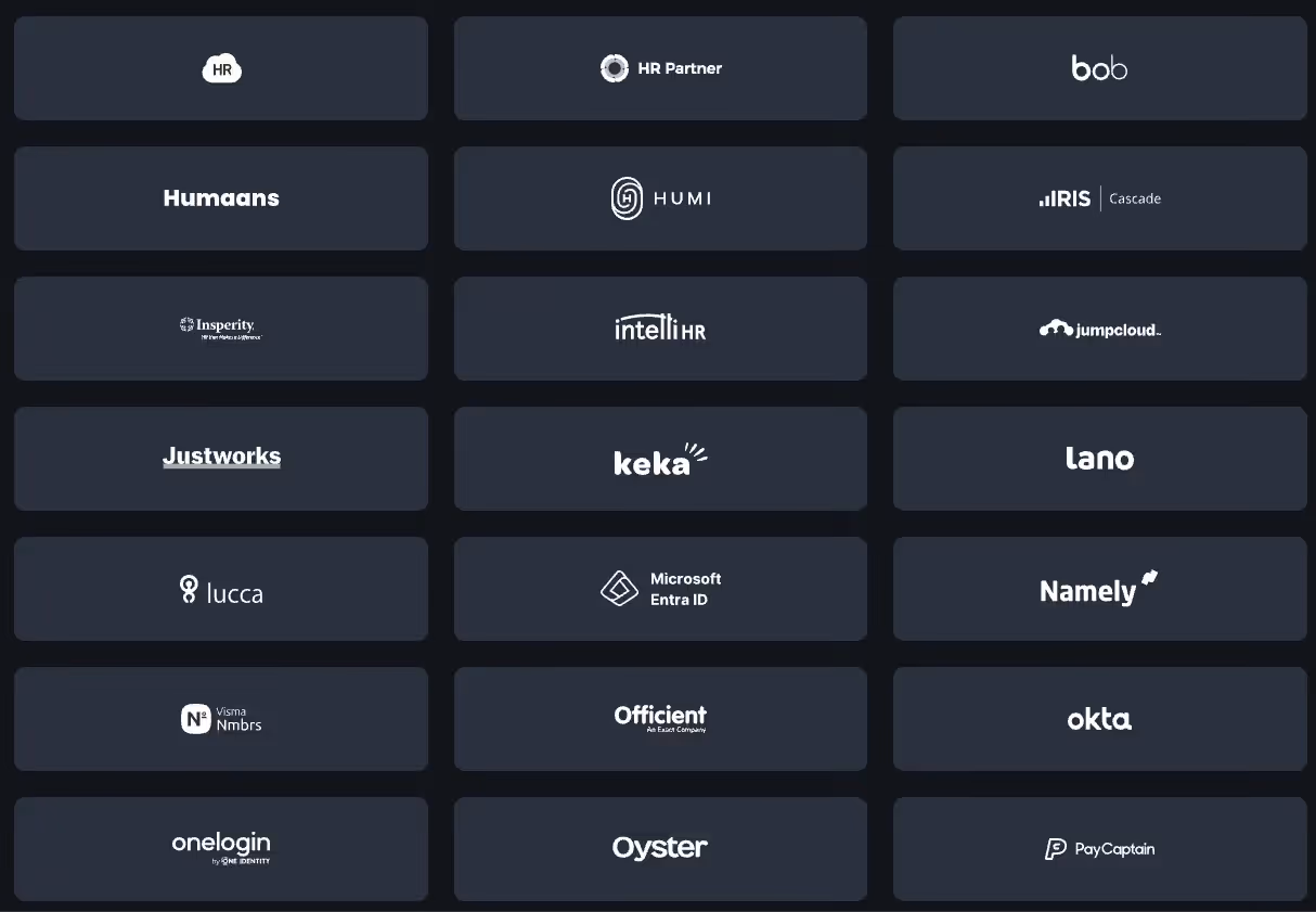 Some of the HRIS integrations that Merge supports