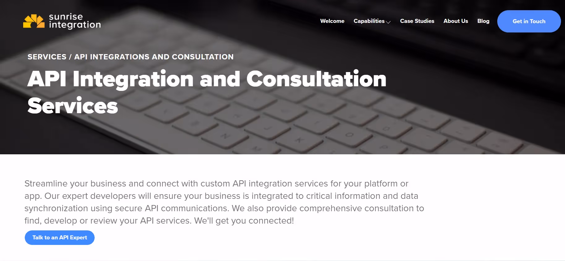 Sunrise Integration API Integration Services