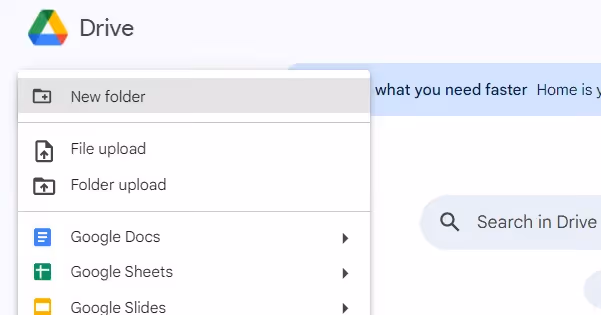 Create folder