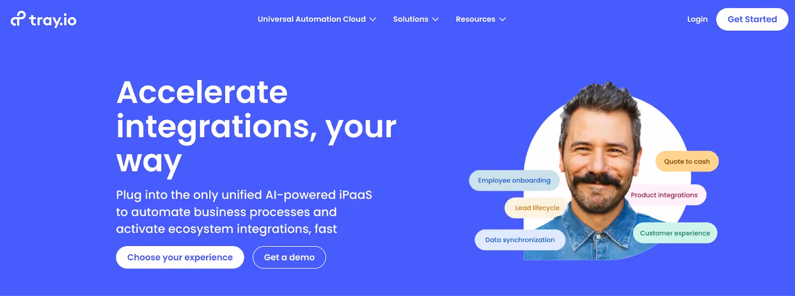Tray.io's homepage