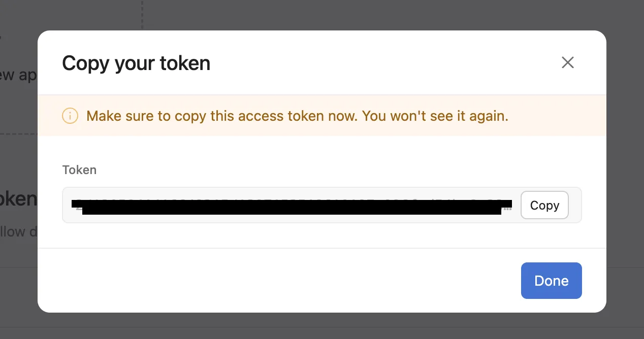 Copying your token