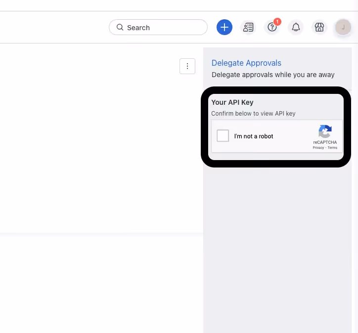 CAPTCHA for API key in Freshservice
