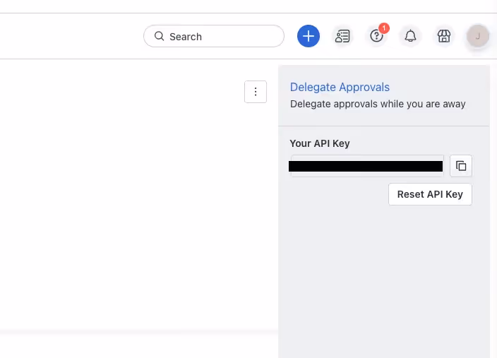 Where Freshservice API key appears