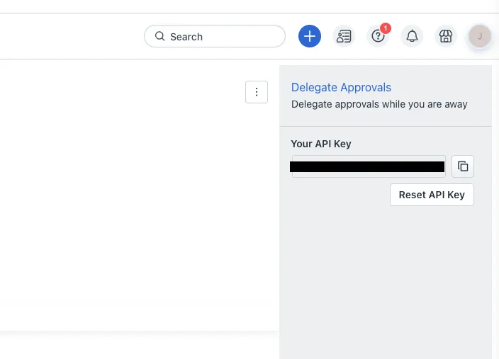 Where Freshservice API key appears