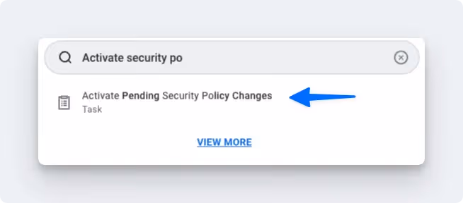 Activating Security Policy Changes