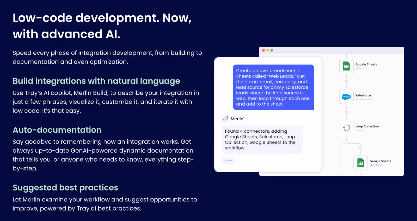 A screenshot of Merlin AI's features
