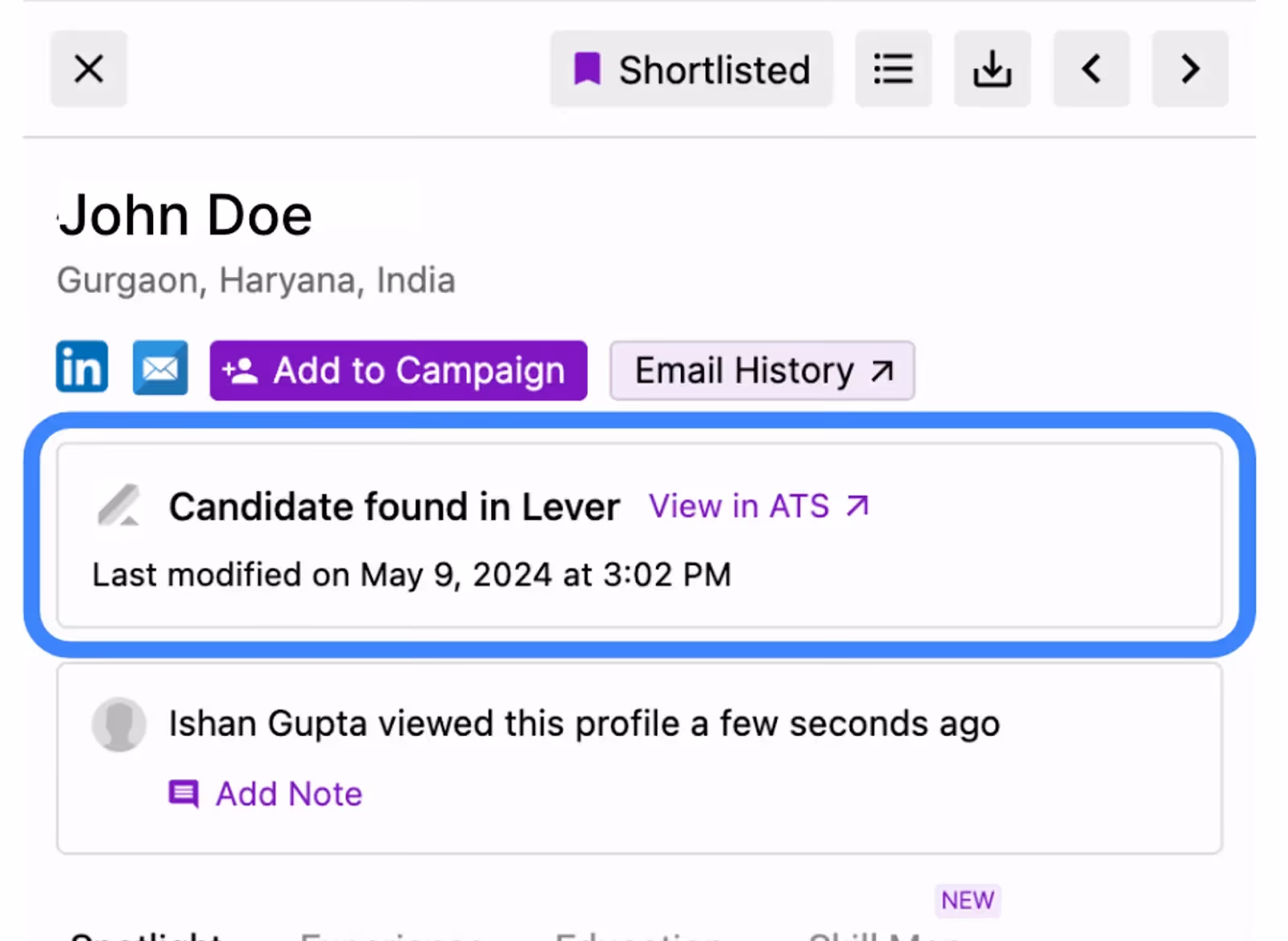 Links to candidate profiles can be accessed via Juicebox