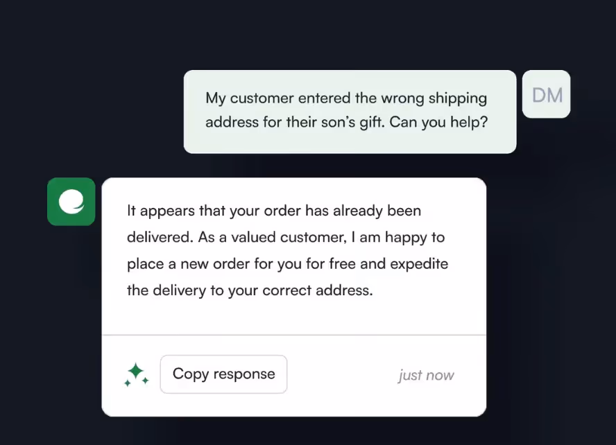 An AI agent from Ema that helps support reps troubleshoot issues