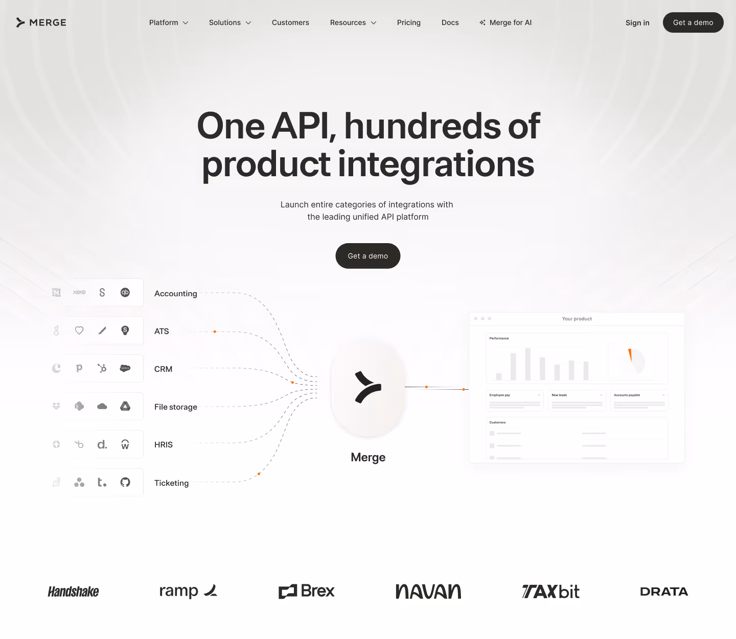Merge's new homepage