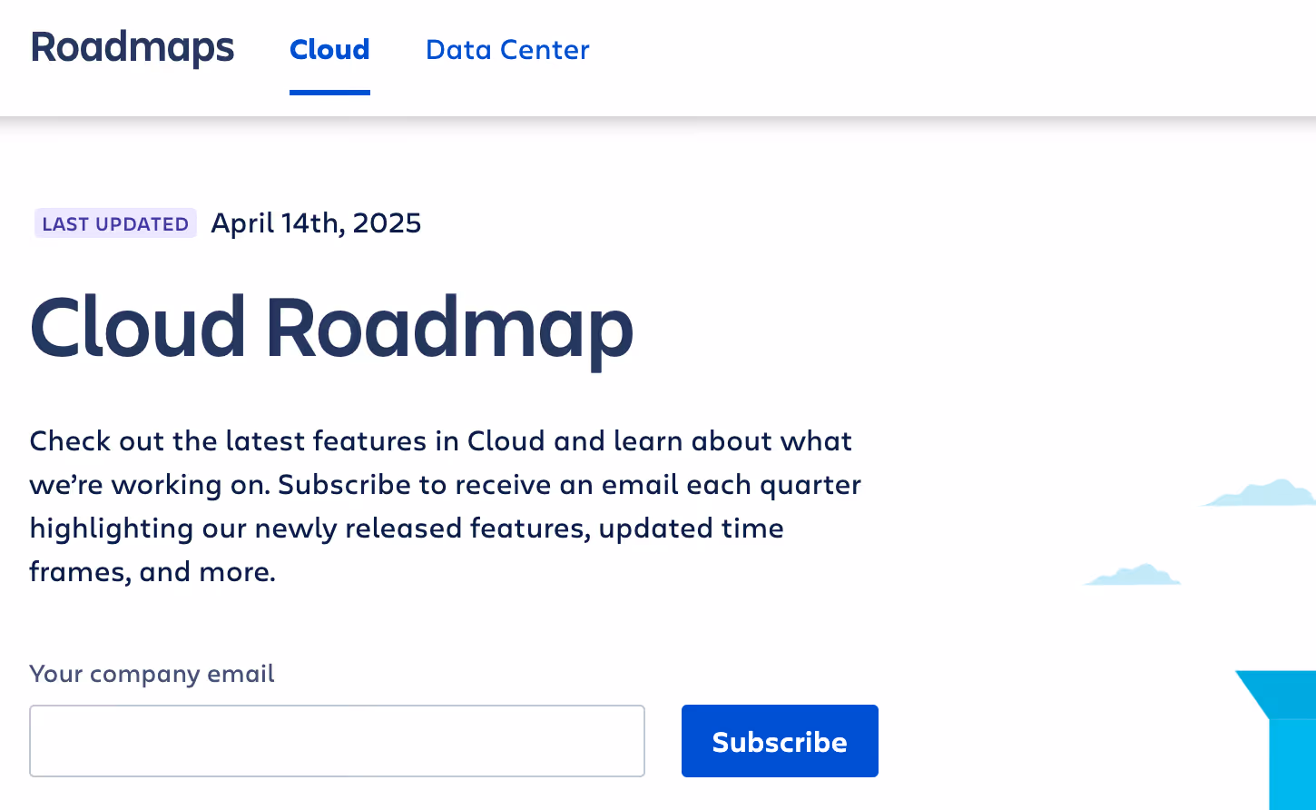 How Atlassian promotes their product newsletter