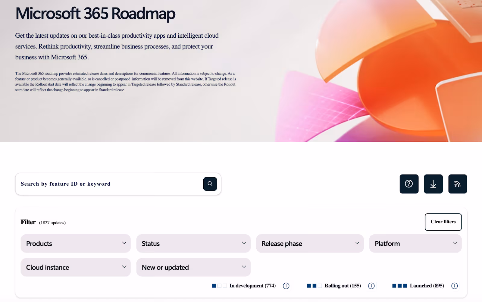 Microsoft 365's roadmap