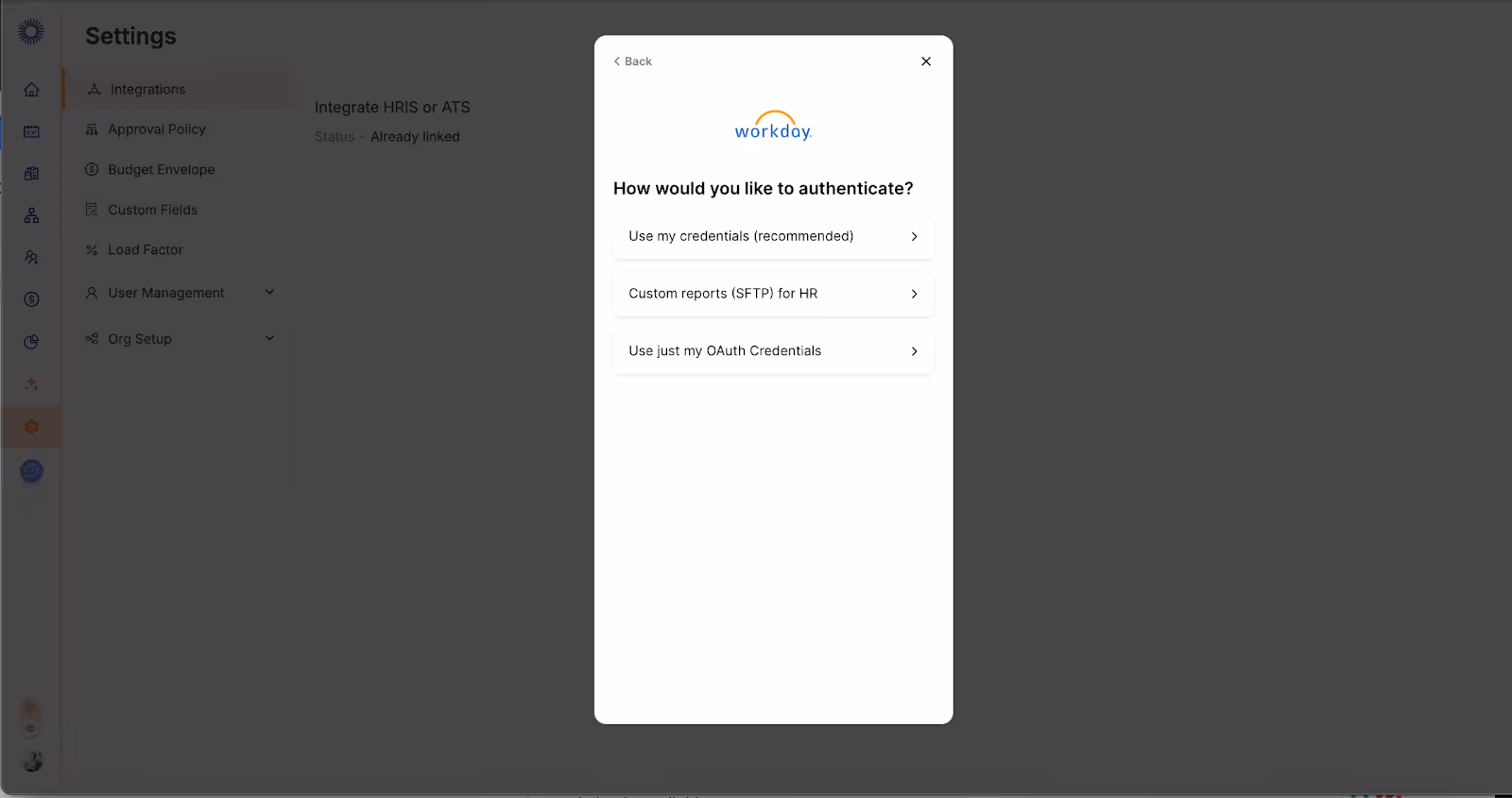 How a user can authenticate integrations via Merge Link