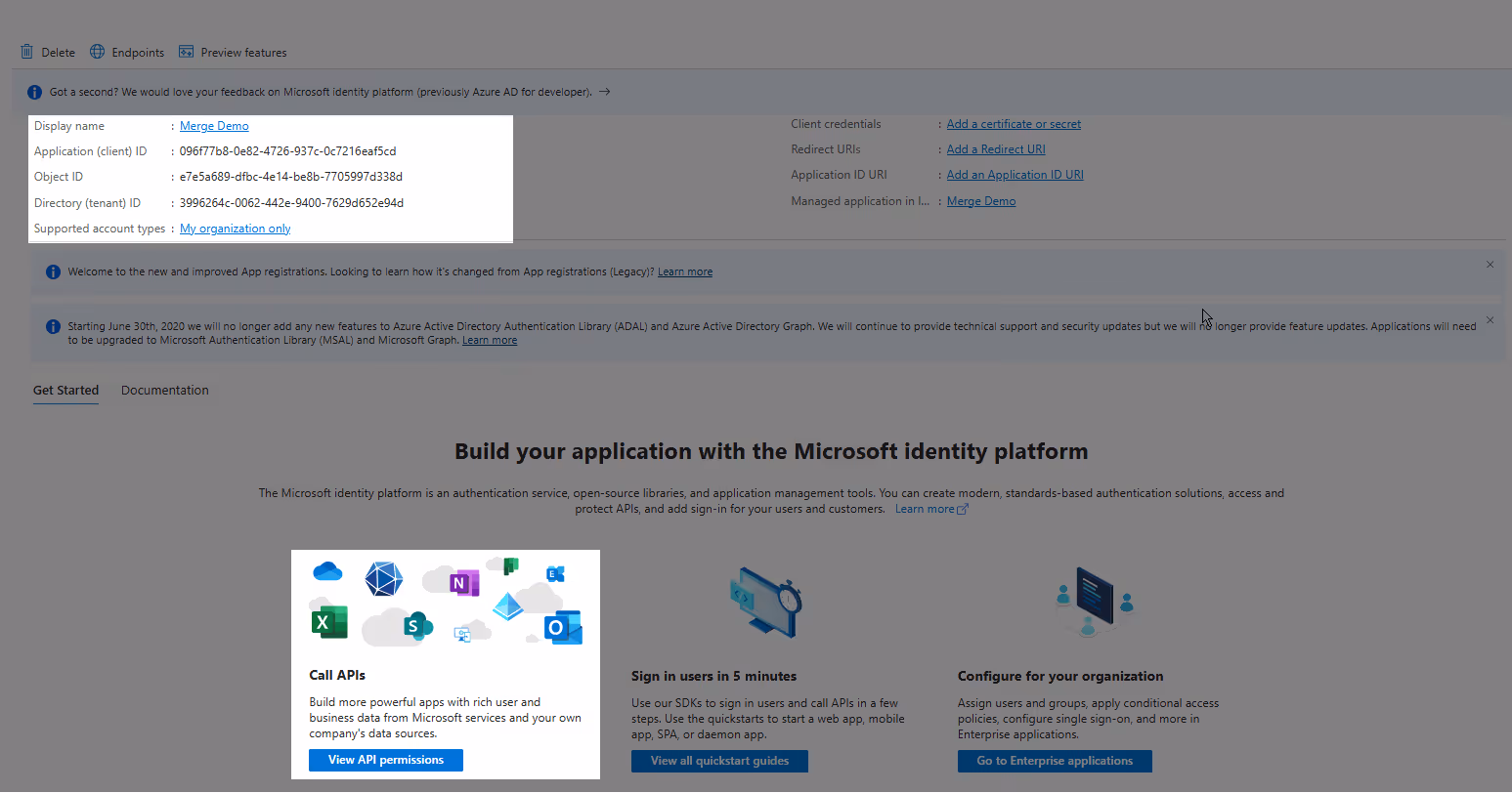 View API permissions