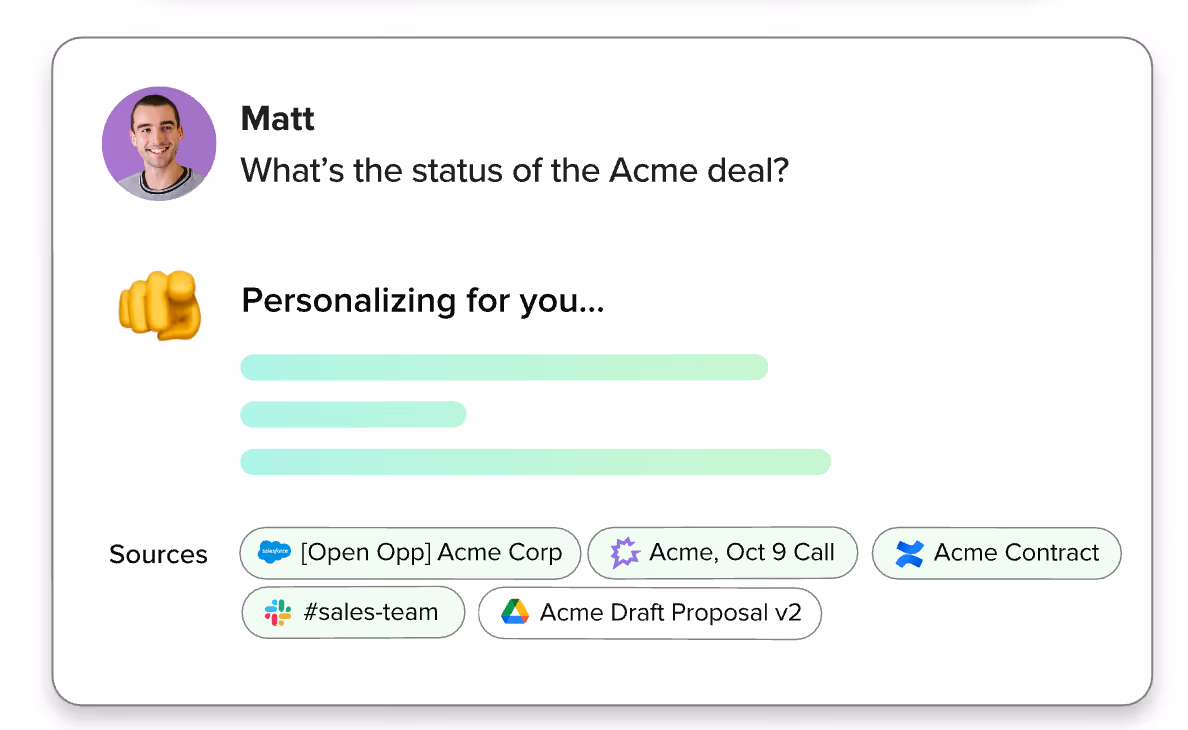 A screenshot of Guru's enterprise AI search platform