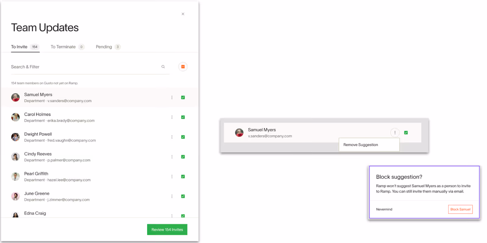 Auto-provisioning workflow in Ramp