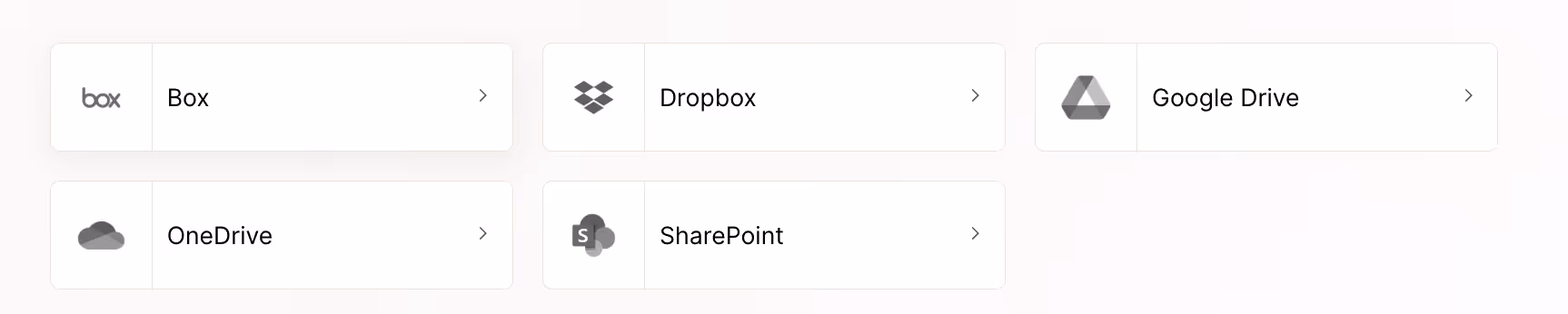 A snapshot of the file storage integrations Merge supports