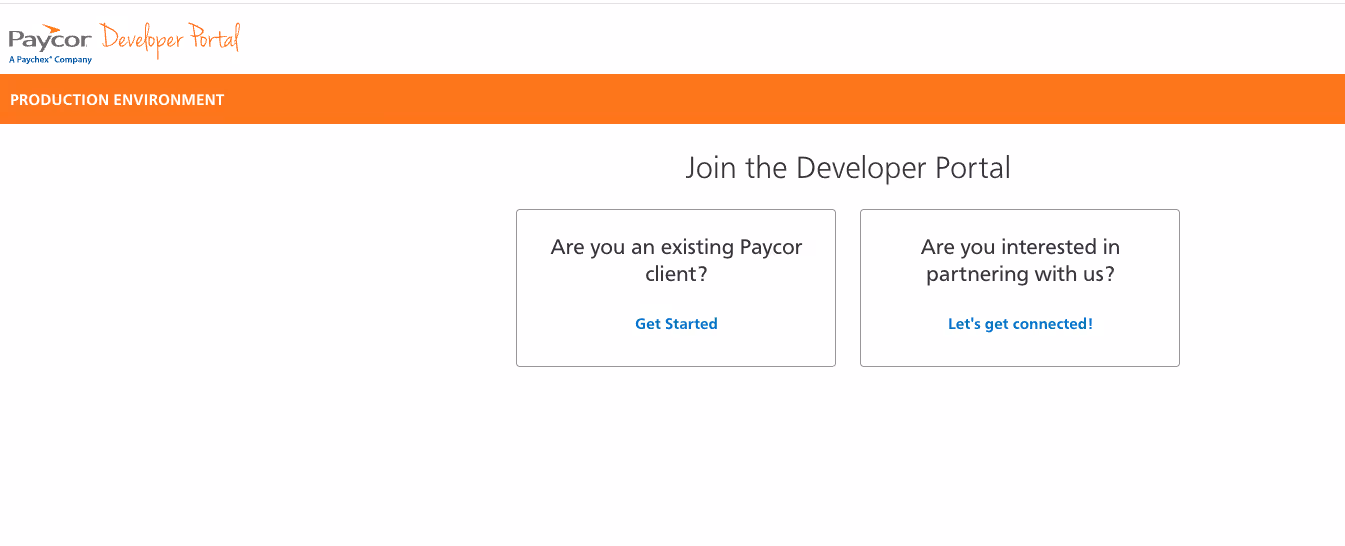 Joining the Paycor Developer Portal