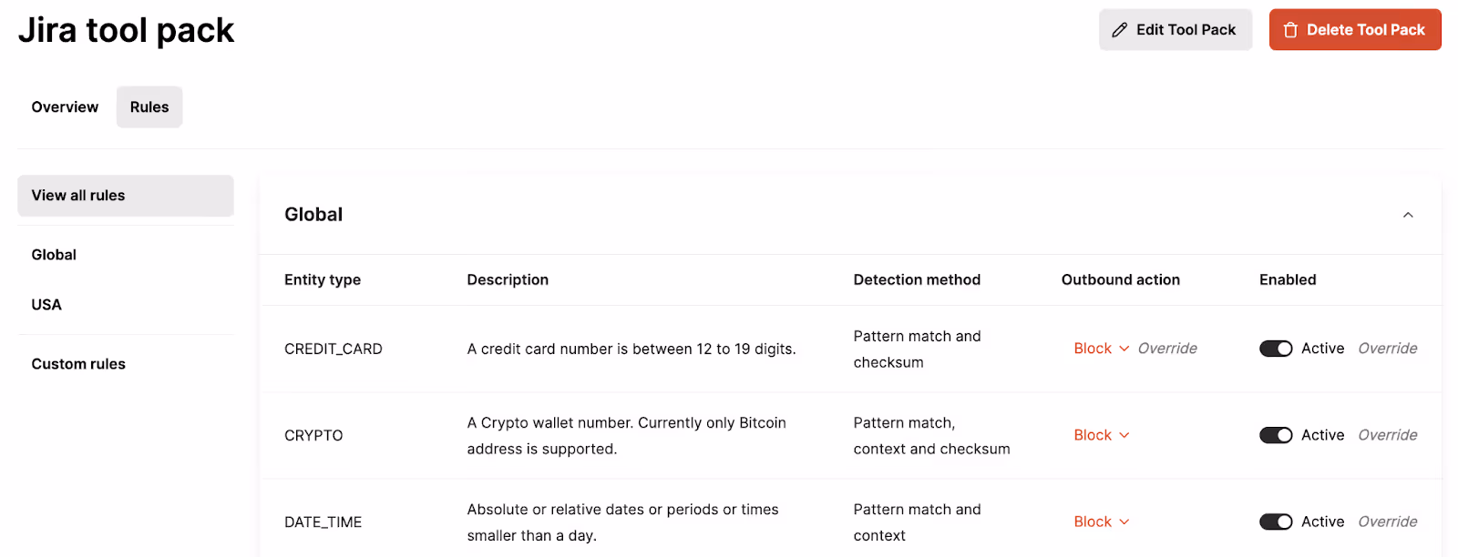 Using Merge Agent Handler, you can assign rules that block AI agents from sharing sensitive data, like credit card numbers