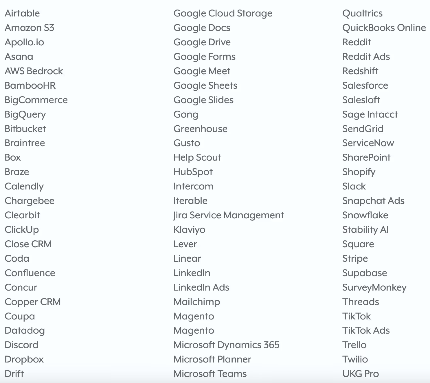 Snapshot of Workato Enterprise MCP servers