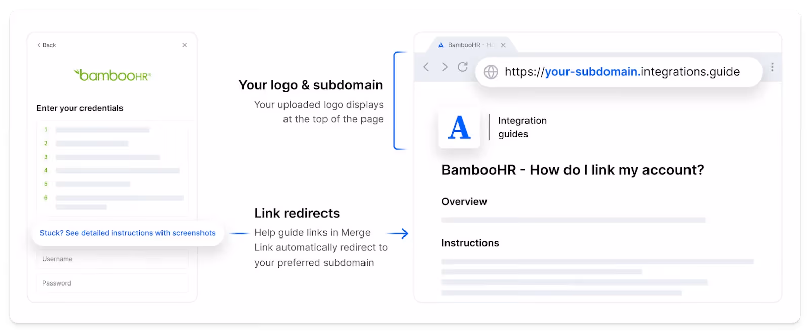 How Merge can white-label authentication guides