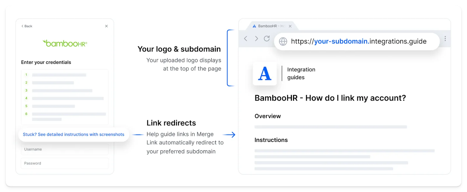 How Merge can white-label authentication guides