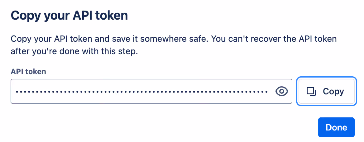 How to copy the token