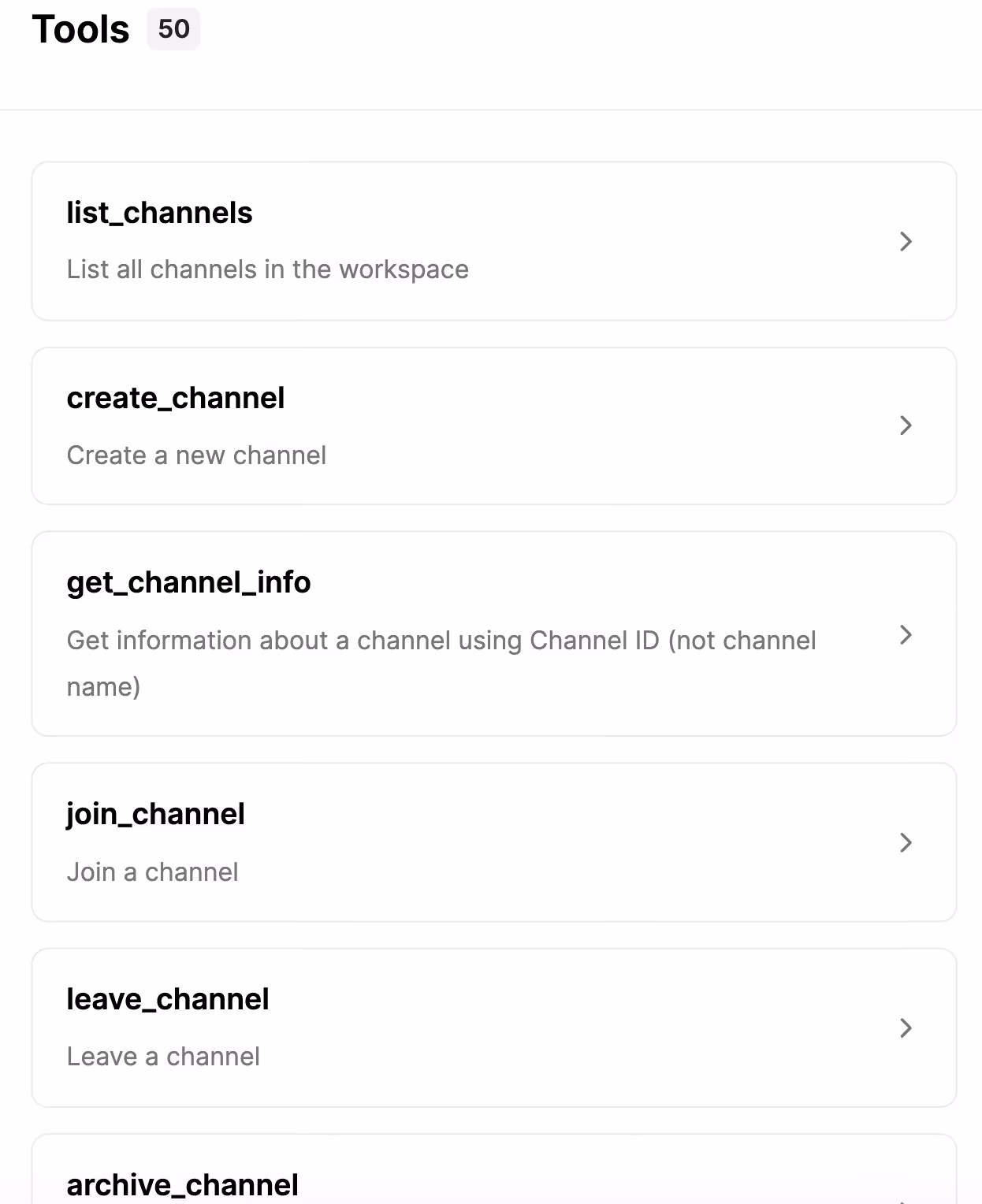 Snapshot of Merge Agent Handler's Slack tools