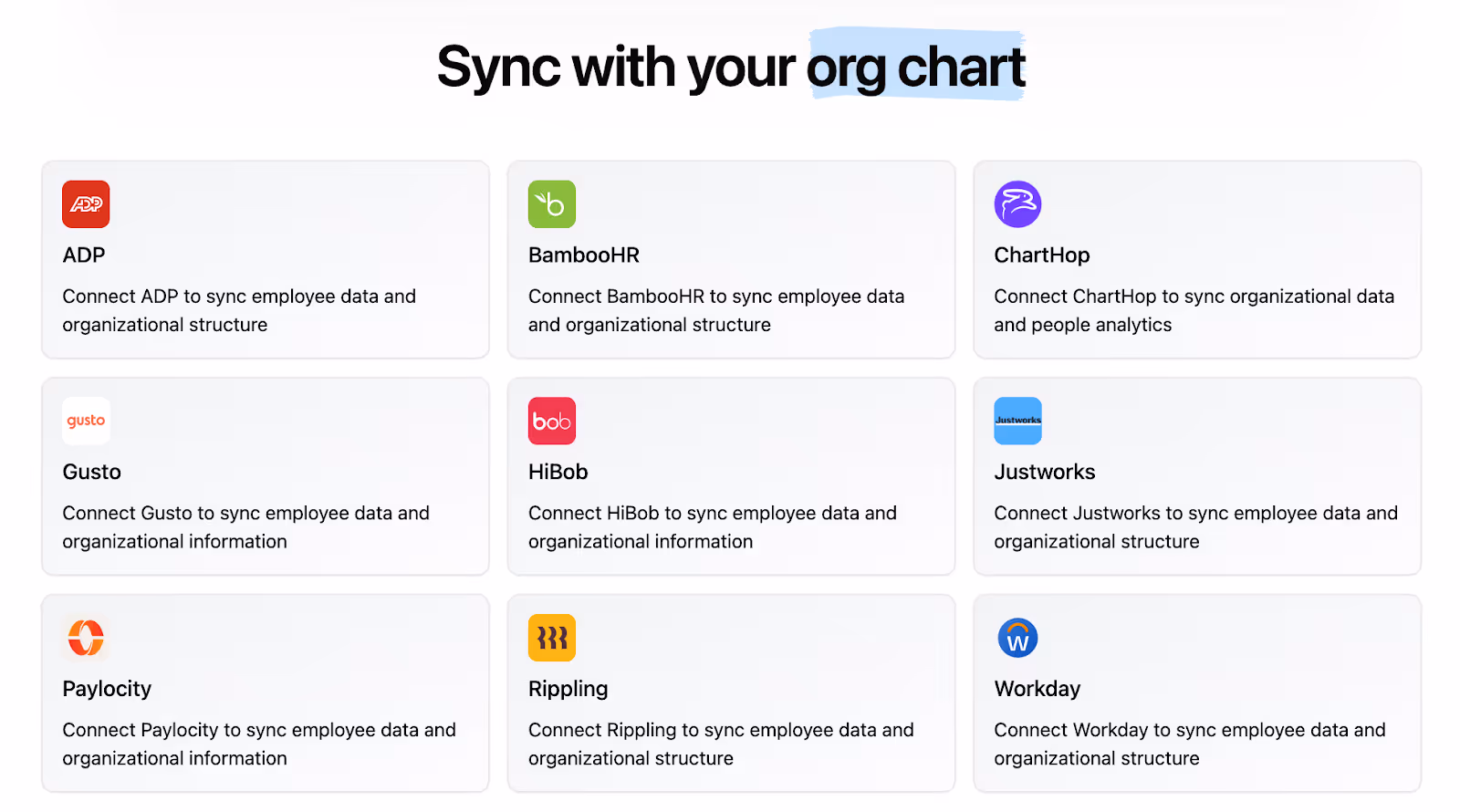 Windmill's HRIS integrations