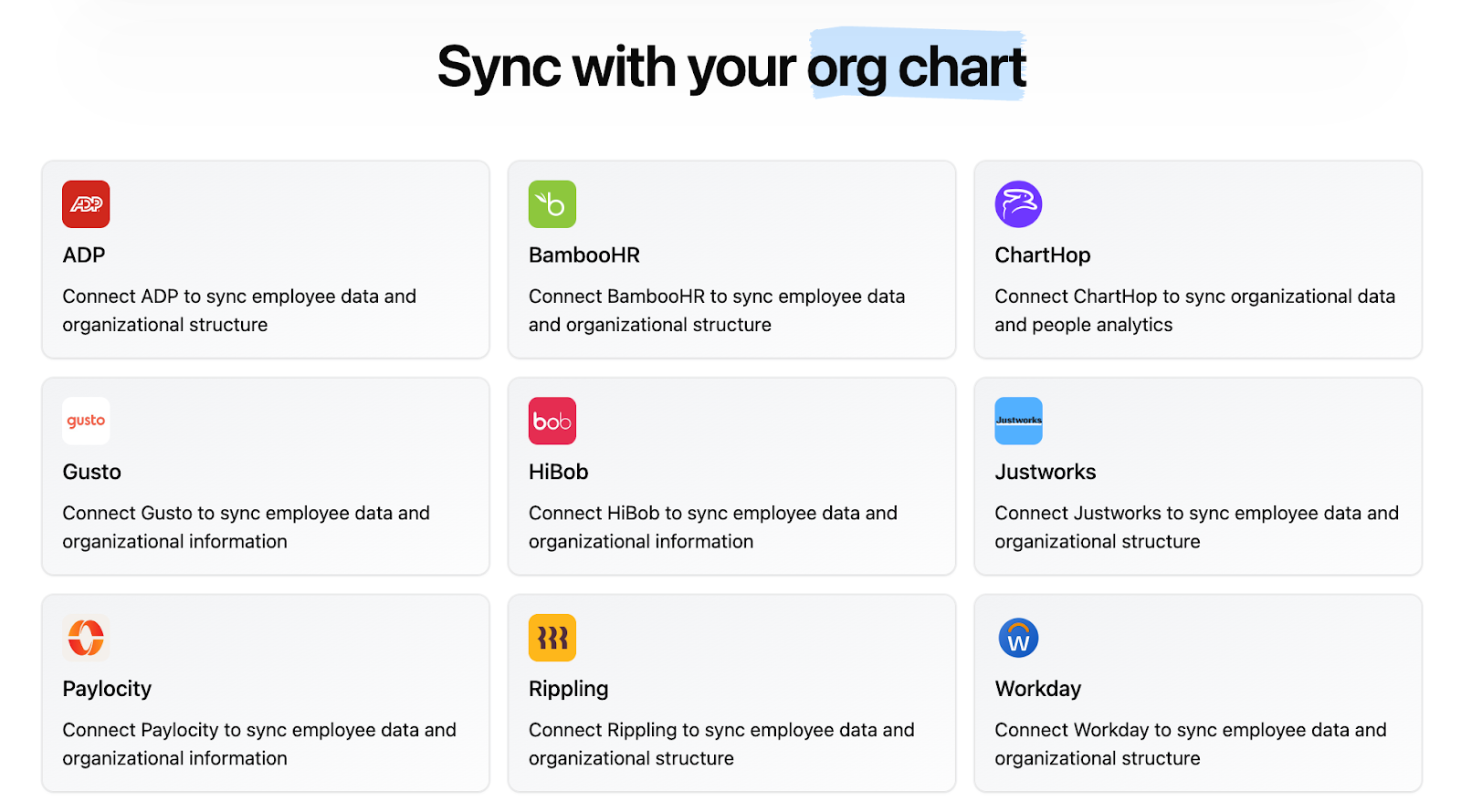 Windmill's HRIS integrations