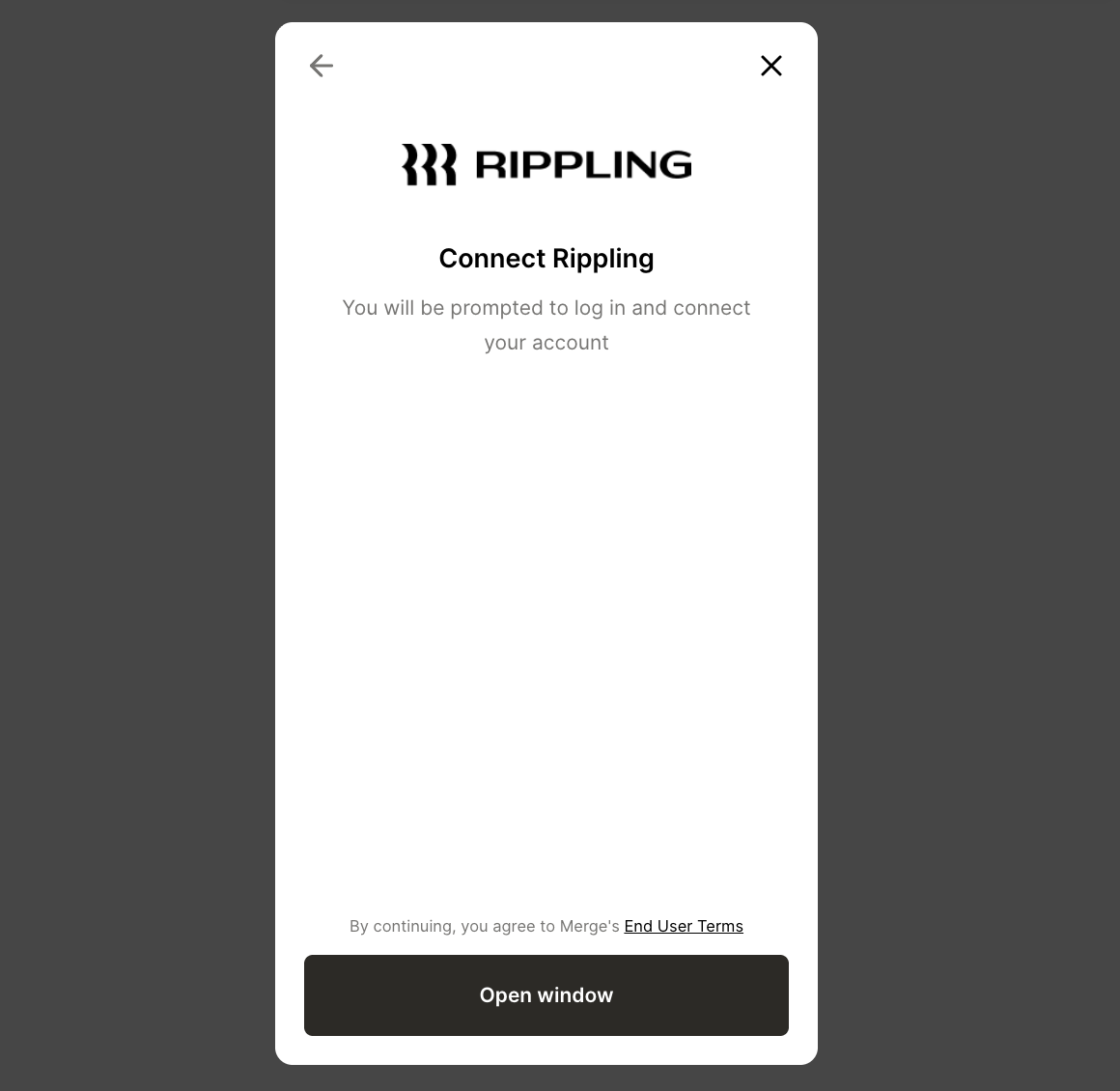 Merge Link screenshot for Rippling
